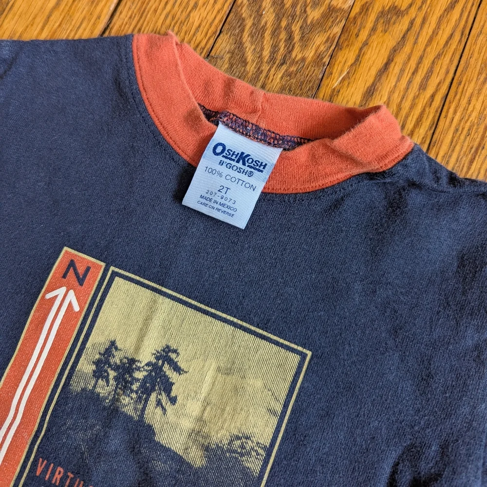 Vintage 00's Oshkosh B'gosh 2T Trek Across America Long Sleeve T-shirt